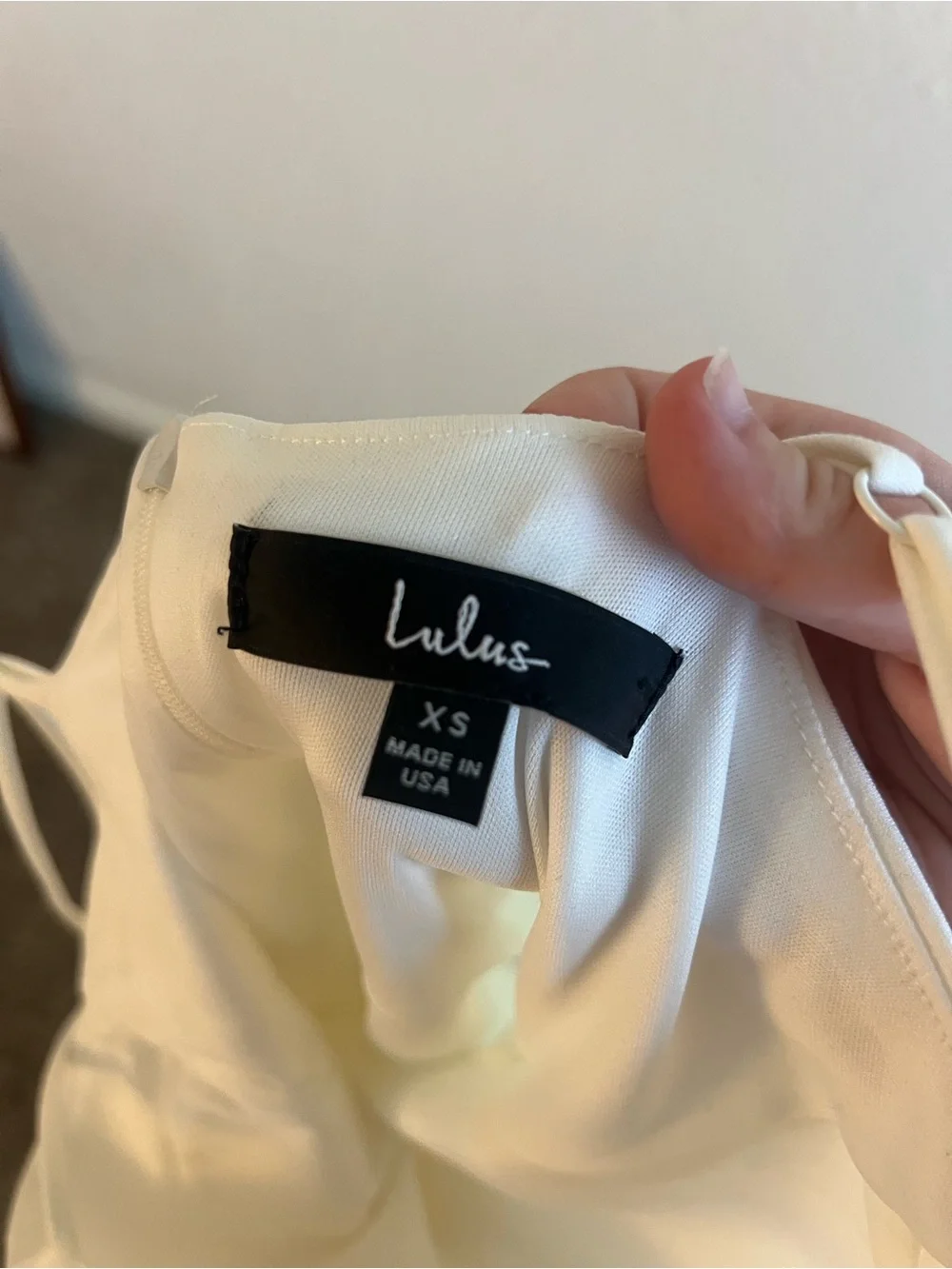 Lulu's Cream Ruffle-Hem Slip Mini Dress - Picture 3 of 5
